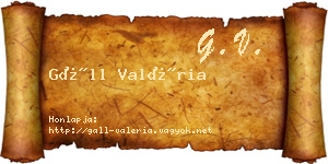 Gáll Valéria névjegykártya